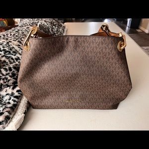 Michael Kors Raven Logo Shoulder Bag